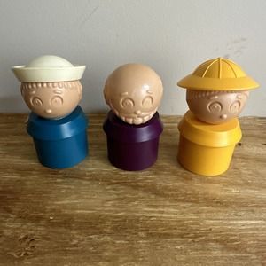 Rare Vintage  Tuppertoys People Figures Lot Of‎ 3 Sailor Noah & Rain Gear